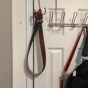 Red and Black Studded Belt